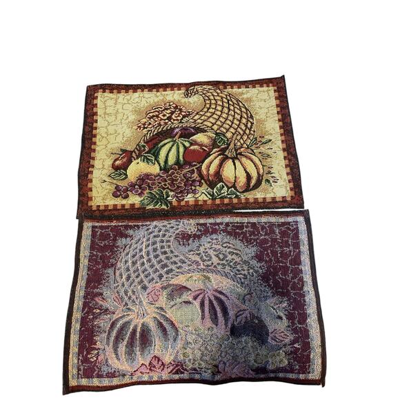 Fall‎ Harvest Thanksgiving 18 X12 Rectangle Cloth 4 Decorative Table Plac… - Picture 8 of 9
